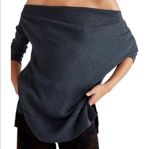 NWT Free People Get Together Long Sleeve Black Tunic